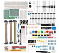 QeeaHuuo Breadboard Kit with 830 Tie-Points Breadboard,Circuit Board,Potentiometer,Led,Breadboard Power Supply Etc,Electronics Kit Compatible with Arduino R3,Mega2560,Nano,Raspberry Pi,STM32-A