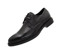 QEEFXLQI Leather Shoes for Men Large Size Men's Business Leather Shoes First Layer Cowhide Urban Casual Genuine Leather Men's dad Men's Shoes, Black, 13 US