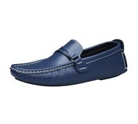 QEEFXLQI Leather Shoes for Men Manufacturers Wholesale Cross-Border Large Size Toe Shoes Men's New Men's Leather Shoes Cowhide Shoes Casual Driving Shoes, Darkblue, 13 US