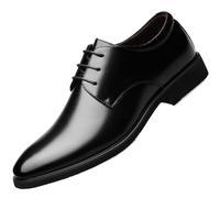 QEEFXLQI Leather Shoes for Men Men's Shoes Spring and Autumn Shoes Size Men's Business Casual Formal Leather Shoes, Black, 13 US