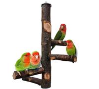 QeeHeng Bird Stand Perch, Natural Wood Parrot Perch for Parrots, Small Parakeets, Cockatiels, Macaws, Love Birds, Finches