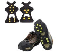 QeeHeng Ice Cleats Snow Traction Cleats Crampons,Ice & Snow Grips Over Shoe/Boot Traction Cleat Rubber Spikes for Men and Women, Shoe Size XXL