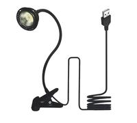 QeeHeng Reptile UVB UVA Lamp, USB Powered Basking Light with 360° Swivel Clamp & Sturdy Metal Arm for Terrarium Tank