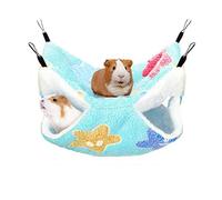 QeeHeng Small Animal Hanging Hammock,Small Pet Swinging Bed,Double-Layer Pet Cage Hammock for Ferret Rat Sugar Glider and Other Small Animals,Green