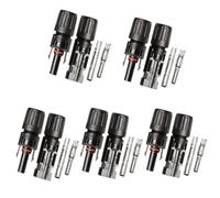 QeeHeng Solar Panel Connectors, 5 Pairs of Solar Cable Connectors Male/Female, IP67 Waterproof, For PV Panel Connections and Solar Panel Systems
