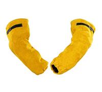QeeLink Leather Welding Sleeves with Non-Stick Liner, Heat & Flame Resistant Arm Protection Gardening Sleeves, Cowhide Leather Work Sleeves for Men&Women, 1 Pair, 22cm × 47cm