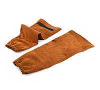 QeeLink Leather Welding Sleeves with Non-Stick Liner, Heat & Flame Resistant Arm Protection Gardening Sleeves, Cowhide Leather Work Sleeves for Men&Women, 1 Pair, 22cm × 47cm