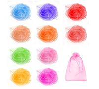 QEEQPF 10PCS Dance Scarves and 1 Storage bag, children's dance juggling scarf, multicolor square juggling scarf, performance props accessories, 60 x 60 cm, for stage performance costume matching