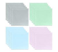 QEEQPF 20-Pack Jewelry Cleaning Cloths, Reusable Polishing Cloths, Antioxidant Protection Accessories, Jewelry Wipe Cloth, Jewelry Cleaning Kits, for Pearl, Gold, Silver, Platinum Jewelry (8 * 8cm)