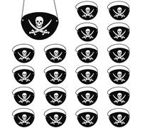 QEEQPF 20pcs Felt Pirate Eye Patches, One Eye Patches, Skeleton Captain Eye Patches for Halloween Dressup, Performance Props, Masquerade Masks, Cosplay.