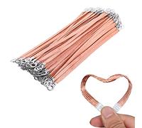 QEEROYO 20pcs Universal Automotive Heavy Duty Braided Copper Earth Strap with Mounting Holes, for Distribution Boxes (200mm)