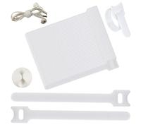 QEEROYO Velcro Cable Ties, Pack of 50 Adjustable Cable Velcro Bands, Cable Ties, Velcro, Cable Ties, Velcro, Cable Velcro Tape, Resealable, for TV Cables, Cables, White, EZQ015