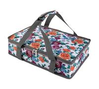 QEES Insulated Casserole Carrier Fits Pioneer Woman Kitchen Stuff & 9x13 Baking Dish, Leakproof Lasagna Lugger Tote, Thermal Food Warmer Bag for Potluck, Picnic, Travel - Vintage Floral & Mom Gifts