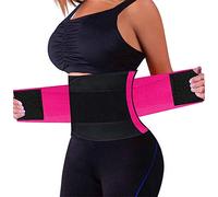 QEESMEI Waist Trainer Belt Abdominal Binder Post Surgery C-section Belly Binder Wrap Magenta
