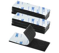 QEEYON 12 Pairs Industrial Strength Sticky Pads, 30x100mm Hook and Loop Strip Tape, Extra Strong Double Sided Heavy Duty Self Adhesive Hanging Strips for Walls, Pictures,Floor, Plastics,Metals