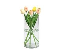 QEEYON Acrylic Cylinder Vase 25cm Tall Large Thickened Plastic Vase for Flowers Floral Arrangement for Centerpieces Living Room, Kitchen, Office, Wedding (25 x 12cm)