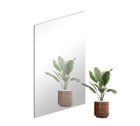 QEEYON Frameless Glass Wall Mirror Tiles, 40 cm x 30 cm HD Self Adhesive Mirrors Stick on Wall with Removable Stickers for Home Decoration, Living room, Hallway, Bedroom, Bathroom, Makeup