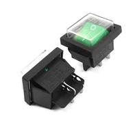 QEFHSVVZE Switch 2PCS AC 125V/20A 250V/16A DPST ON/Off Waterproof Rocer Boat Switch Green
