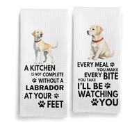 Qeheb Labrador Retriever Kitchen Towels, Yellow Labrador Retriever Dog Kitchen Cloth, 16x24 Inch, 1 Count