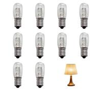 Qehyuelefu 10 PCS 15W Salt Lamp Bulb, Small Screw Light Bulb, Scentsy Light Bulb,Warm White E14 Bulb, T20 Tubular Incandescent Light Bulbs for Pygmy Freezer Himalayan Home Atmosphere Lighting