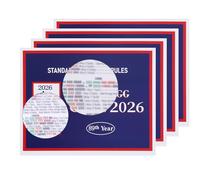 QEJ 2026 American Mahjongg Rule Reference Cards 4-Pack, Large Print Easy to Read, Waterproof Tear-Resistant Mah Jongg Guide Cards, Mahjong Accessories for Game Night Club Seniors