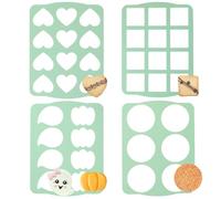 QELEG 4Pcs Cookie Molds Chocolate Chablon Cookies Stencil Mold Set for Cake Decoration QLG116/120HBGJ2393/2396
