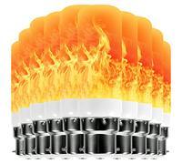 Qelus Flame Light Bulb,LED Flame Effect Light Bulbs,5W B22 Flickering Light Bulb with 3 Modes Retro Indoor Outdoor Decorationrative Lights for Home Party Decoration (10 Pcs)