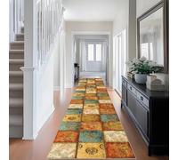 Qemgrste Carpet Runners Non Slip Hallway Runner Rug Kitchen Runner Rug Carpet Runners for Hallways Machine Washable Low Pile Runner Rugs Narrow Rugs Area Rug Runner Rug for Hallway 60 x 400 cm