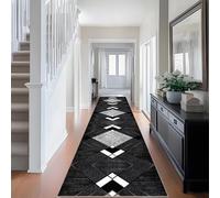 Qemgrste Carpet Runners Non Slip Hallway Runner Rug Kitchen Runner Rug Carpet Runners for Hallways Machine Washable Low Pile Runner Rugs Narrow Rugs Area Rug Runner Rug for Hallway 50 x 160 cm