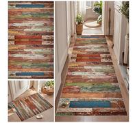 Qemgrste Hallway Runner 40 x 100 cm Long Entryway Carpet Runner Rug Non-slip Entrance Floor Doormat Washable Area Carpet Rug Extra Long Kitchen Mats Absorbent Runner Mat Living Room Bedroom Bathroom