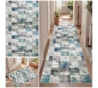 Qemgrste Hallway Runner 40 x 160 cm Rug Heavy Duty Entrance Mat Kitchen Mat Non-Slip Rubber Back Runner Trapper Carpet Water Absorbent Runner Mat Washable Rug for Kitchen Hallway Living Room