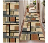 Qemgrste Hallway Runner 60 x 80 cm Extra Long Kitchen matsEntryway Carpet Runner Rug Non-slip Entrance Floor Doormat Runner Rugs for Hallway Washable Area Carpet Rug for Kitchen Bedroom Bathroom