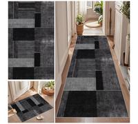 Qemgrste Hallway Runner Rug Non-Slip Kitchen Rugs Long Hallway Runner Carpet Runners Washable Entrance Carpet Kitchen Runner Absorbent Area Rugs for Entryway Kitchen Laundry Room Bathroom 90 x 240 cm