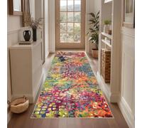 Qemgrste Long Runner Rug for Hallway Washable Carpet Runner Rug for Kitchen Non-Slip Entryway Runner Rug Hallway Hall Runner Narrow Rugs Absorbent Laundry Bedroom Room Rug Runner 90 x 230 cm