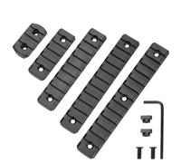 QENETY 5pcs Aluminum M-L-o-k Picatinny Rail, 3-Slot 5-Slot 7-Slot 9-Slot 11-Slot 13-Slot Lightweight Picatinny Rail Section Accessorie with 10 T Nuts, 10 Screws and 1 Allen Wrench