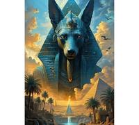 QENSPE 5D Diamond Painting Egypt Landscape Diamond Art Kits for Adults, Fantasy Diamond Painting Kit Round Full Drill with Tools, DIY Crystal Gem Art Craft for Home Wall Decor 12x16 inch