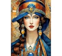 QENSPE 5D Diamond Painting Vintage Lady Diamond Art Kits for Adults, Round Full Drill Vintage Diamond Painting Kit with Tools for Beginner, DIY Gems Art Craft for Home Wall Decor 12x16 inch