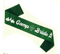 QENWWENG Camp Bride Sash,Sage Green Last Trail Before the Veil Sash for Camp Bachelorette Party Decorations, Bridal Shower Engagement Wedding Supplies