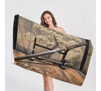 QEODAH Japanese Beach Towel, Microfibre Towel, Samurai Sword Beach Towels, Quick Dry & Sand Free & Lightweight & Super Absorbent Towel for Travel, Gym, Bath, Swimming, Beach Blanket, 80 x 160 cm