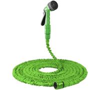 QEOQWQB 75FT Garden Hose Expandable Water Pipe 3 Times Expanding Flexible Magic Hosepipe Spray Gun Connectors(75FT-Green)