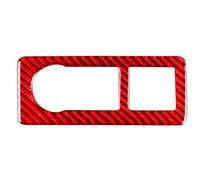 QEOQWQB for S//i//l/v/e/r/a/d/o T//a//h/o/e G//M//C S//i/e/r/r/a Carbon Fiber Headlight Switch Panel Cover Car Sticker(Red B)