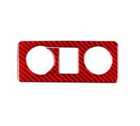 QEOQWQB for S//i//l/v/e/r/a/d/o T//a//h/o/e G//M//C S//i/e/r/r/a Carbon Fiber Headlight Switch Panel Cover Car Sticker(Red A)