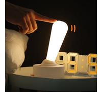 QEOTOH Lever Toggle Switch LAMP, Modern ABS + Silicone White Lamp, Portable Wall-Mountable Night Light for Bedroom, Living Room, Dining, Desk Decorations, Gift