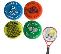 QEOTOH Tennis Damper, Spicy/Aggressive reminder to keep you on your tennis game, Funny Tennis Racquet Vibration Dampener for Tennis Racket Racquetball,Unique Tennis Gift for Every Player and Team
