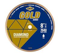 QEP 7-8003Q Gold Series Continuous Rim Diamond Saw Blade for Porcelain & Ceramic Tile, Marble, Granite, and Slate, 8" for Wet Cutting