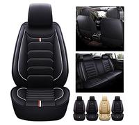 QERFSD Custom Car Seat Covers Compatible With SKODA Rapid Spaceback Roomster Scala Superb Yeti Waterproof PU Leather 5-seat Cover Non-slip Wear-resistant Easy To Clean All Season General