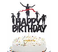 Qerleny Marathon Happy Birthday Cake Topper Runners Cake Topper Athletics, Cross Country or Marathon Party Birthday Party Cake Decoration