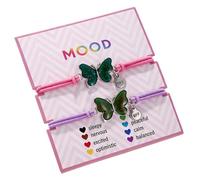 Qermolas Best Friend Black Mood Color Changing Bracelets Adjustable Braided Rope BFF Friendship Temperature Sensing Gift for Women, M, Stone, no gemstone