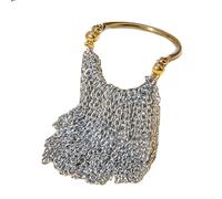 QERPON Adjustable Size Rings Delicate Gold and Silver Color Chain Fringe Rings Stainless Steel Jewelry for Fashionable Women