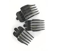 Qertyooy Hair Clipper Comb Black Set 3 Pack 32mm/38mm/51mm Replacement Compatible for Wahl ChromePro, Designer, Elite Pro, Extreme Grip Pro